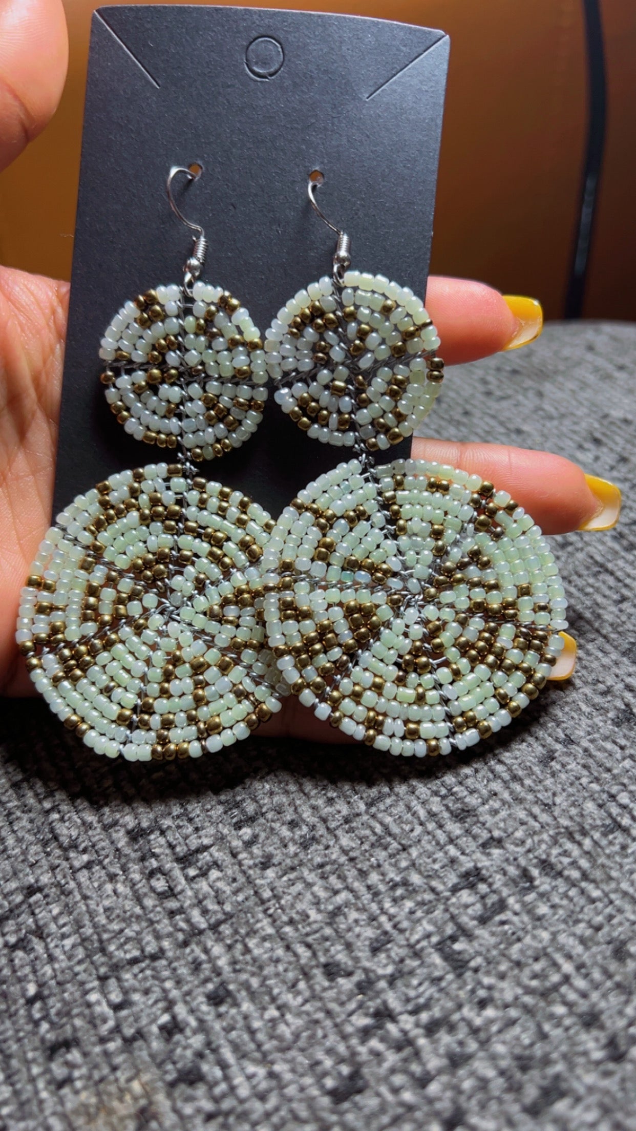 Long beaded earrings